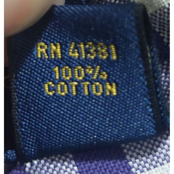 Polo Ralph Lauren Men's Purple Gingham Long-Sleeve Button-Up Shirt Medium - Picture 4 of 9